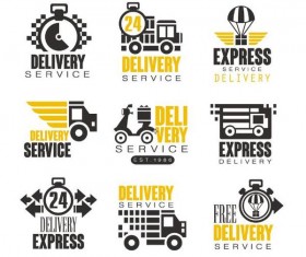 delivery service labels vector