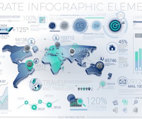 detailed corporate infographic template vector 01