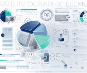 detailed corporate infographic template vector 02