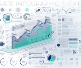 detailed corporate infographic template vector 05