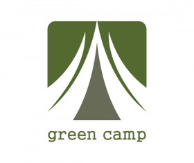 green camp vector logo vector