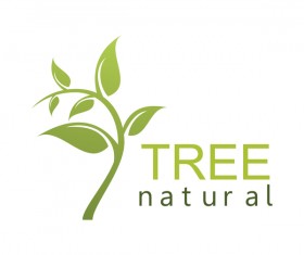 green tree natural logo vector