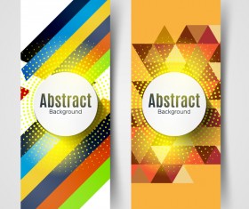 halftone geometric vertical banners vector 02