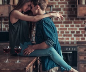 happy blessed romantic couple Stock Photo 04