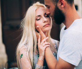 happy blessed romantic couple Stock Photo 06