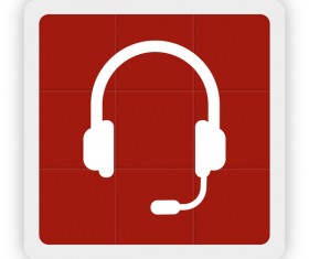 headset icon vector
