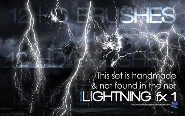 high Lightning Photoshop Brushes