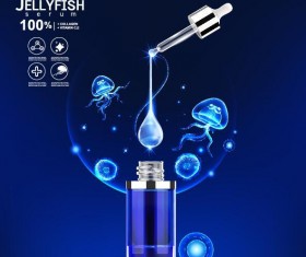 jellyfish cosmetics ad poster template vector 05