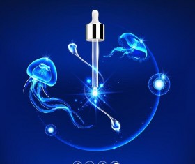 jellyfish cosmetics ad poster template vector 12