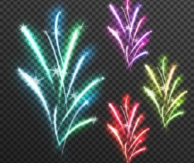 light effects fireworks transparent illustration vector