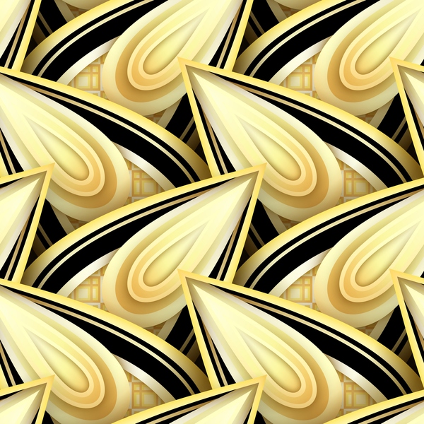 luxury golden decorative pattern vectors material 04