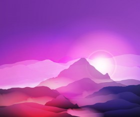 mountain sunrise landscape nature background vector 04 free download