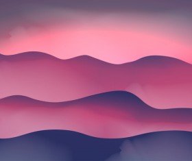 mountain sunrise landscape nature background vector 10
