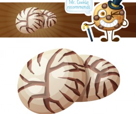 mushroom cookies vector