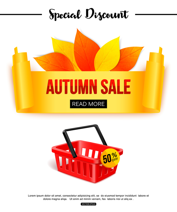special autumn offer background design vector 02