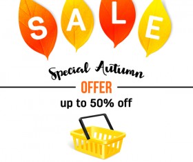 special autumn offer background design vector 03