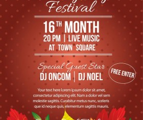 thanksgiving festival poster template vector