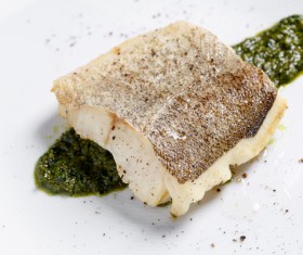 variety of flavored fish dishes Stock Photo 06