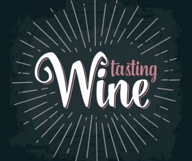 wines tasting chalkboard background vector