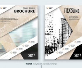2017 company brochure template modern design vector