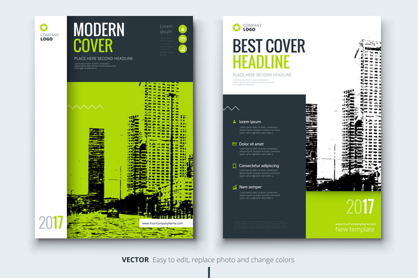 2017 modern company cover vector