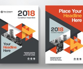 2018 flyer and cover brochure template vector 04