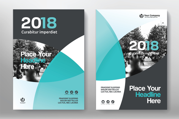 2018 flyer and cover brochure template vector 05