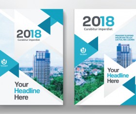 2018 flyer and cover brochure template vector 07