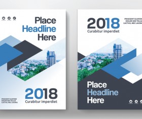 2018 flyer and cover brochure template vector 08