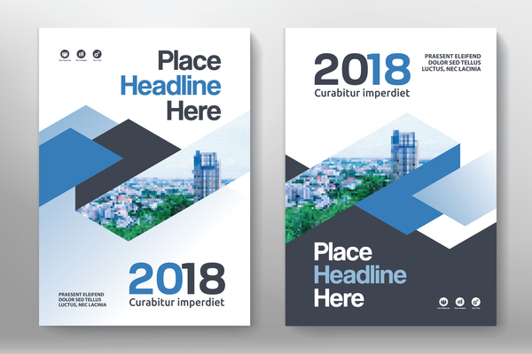 2018 flyer and cover brochure template vector 08
