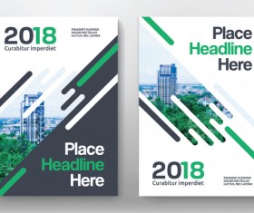 2018 flyer and cover brochure template vector 09