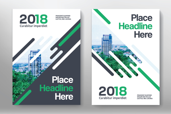 2018 flyer and cover brochure template vector 09