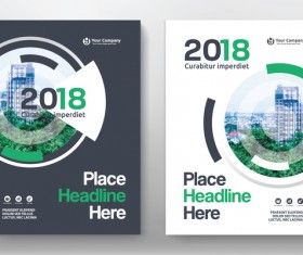 2018 flyer and cover brochure template vector 10