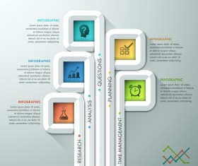 3D creative infographic template vectors