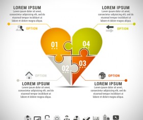 3D pizzle infographic template vector material 07