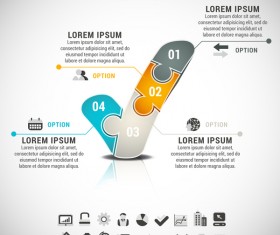 3D pizzle infographic template vector material 11