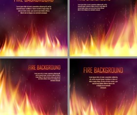 4 Kind  fire background vectors