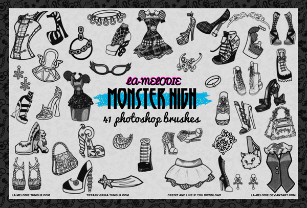 41 Monster High Photoshop Brushes