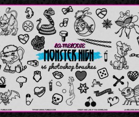 46 Monster High Photoshop Brushes
