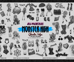 63 Monster High Photoshop Brushes