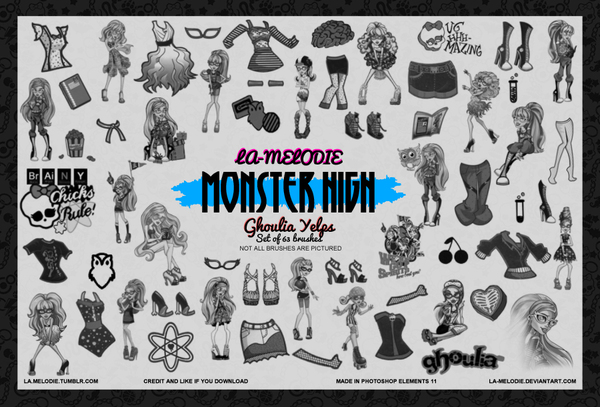 63 Monster High Photoshop Brushes