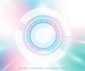 Abstract circle technology background with geometric concept vector