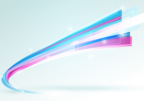 Abstract lines curve stripe on bright background vector