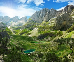 Alps mountain meadow landscape Stock Photo 03