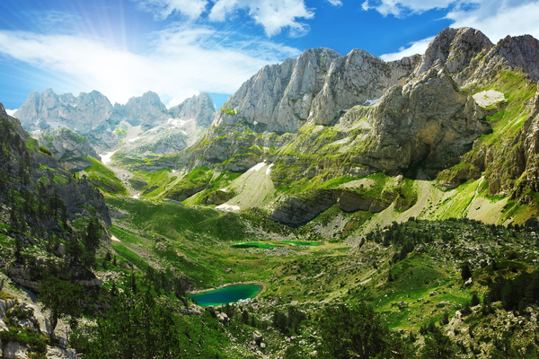 Alps mountain meadow landscape Stock Photo 03