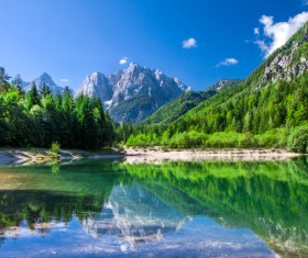 Alps mountain meadow landscape Stock Photo 05