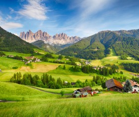 Alps mountain meadow landscape Stock Photo 07