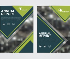 Annual report brochure cover vector
