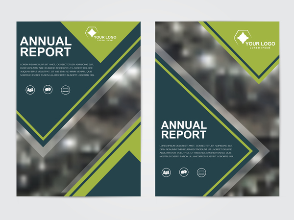 Annual report brochure cover vector