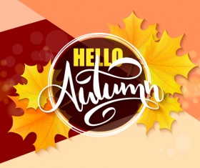 Autumn art background vectors 01